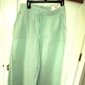 STYLE&CO WIDE LEG SIZE L GAUZE PANT MINT GREEN BRAND NEW